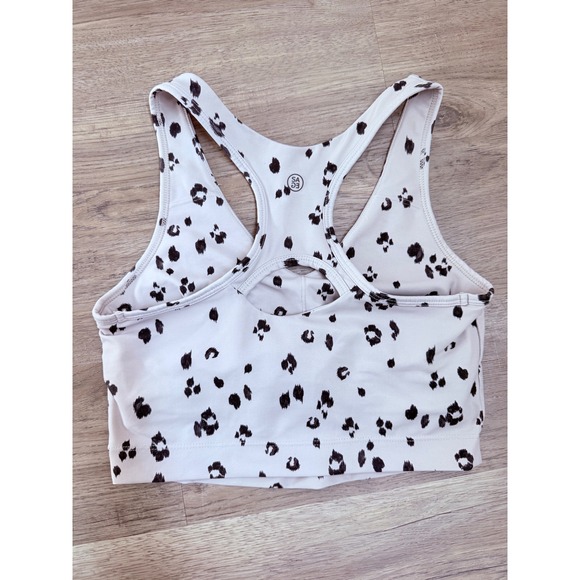SAGE Collective Sports Bra Top Women Small Taupe Animal Print Racerback - Picture 5 of 8
